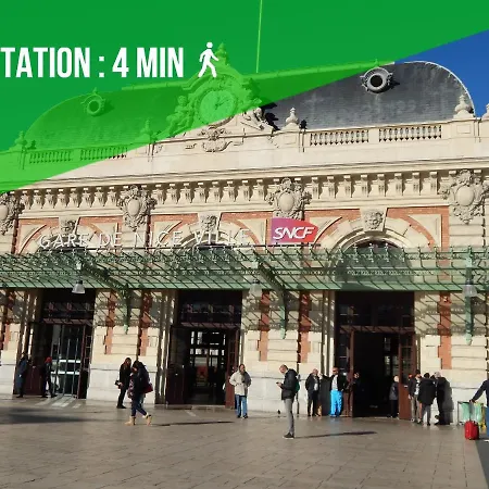 Appartement 2 - Hyper Centre - Air-conditioned - Terrace - Quiet - Tramway - Equipped Kitchen - Wifi *